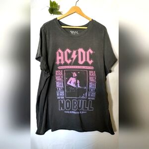 AC/DC Vinyl Icons Graphic T-Shirt Plus Size 3 XL